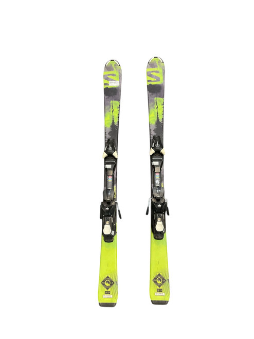 Vist Large View of Product Image Which is Used Salomon MAX JR 130CM Boys DH Ski/Binding Green 130 cm