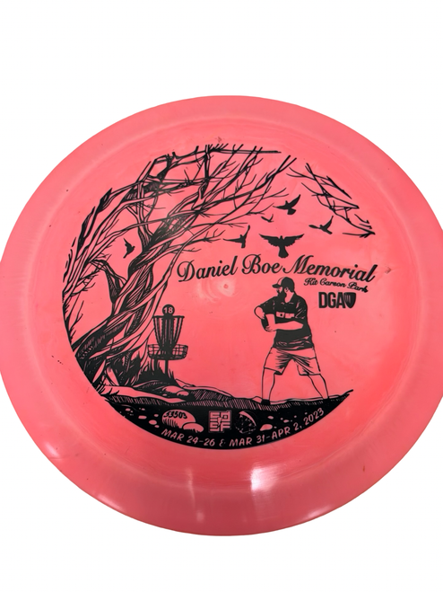 Vist Large View of Product Image Which is Used DANIEL BOE MEMORIAL Disc Golf Driver Pink 172g