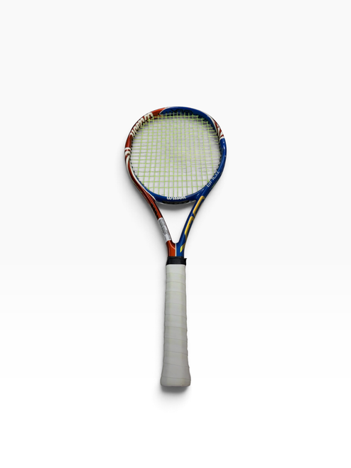 Vist Large View of Product Image Which is Used Wilson TOUR BLK 100 Adult Tennis Racquet Royal Blue Unknown