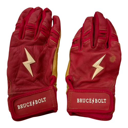 Vist Large View of Product Image Which is Used BRUCE BOLT ORIGINAL SERIES BB/SB Batting Gloves Red MD