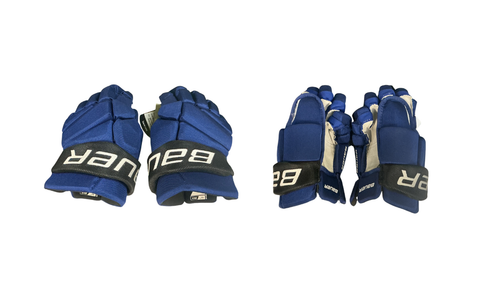 Vist Large View of Product Image Which is Used Bauer TEAM VAPOR ELITE Youth Gloves Royal Blue 12"