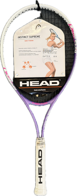 Vist Large View of Product Image Which is Used Head INSTINCT SUPREME Adult Tennis Racquet Purple 4 3/8"