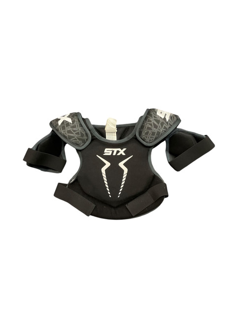 Vist Large View of Product Image Which is Used STX STALLION 75 YTH SM Lacrosse Shoulder Pads Black SM