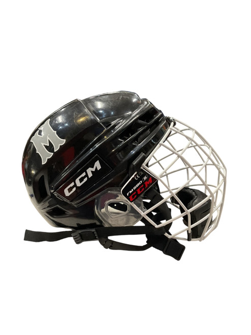 Vist Large View of Product Image Which is Used CCM TACKS 720 SM COMBO Helmet Cage Combo Black SM