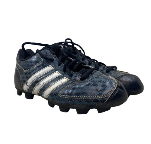 Vist Large View of Product Image Which is Used Adidas Soccer Cleats Navy Blue Junior 02.5