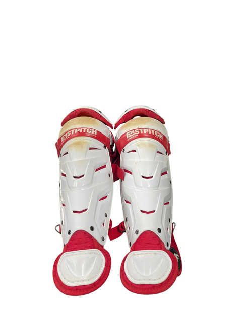 Vist Large View of Product Image Which is Used AD STARR SHIN GUARDS Catchers Leg Guards White Intermed