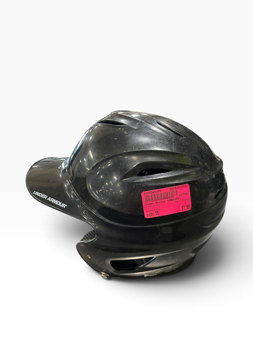 Vist Large View of Product Image Which is Used Under Armour UABH100 Batting Helmet No Mask Black One Size