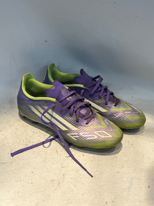 Vist Large View of Product Image Which is Used Adidas Soccer Cleats Purple Senior 9