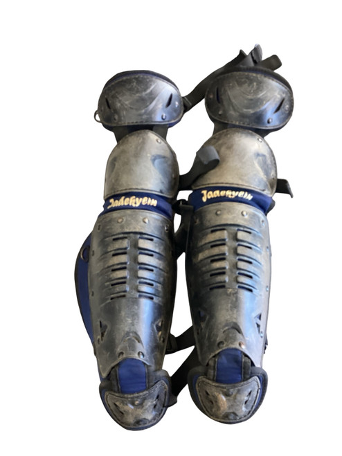 Vist Large View of Product Image Which is Used JADEKYCIN SHIN GUARDS Catchers Leg Guards Navy Blue Junior
