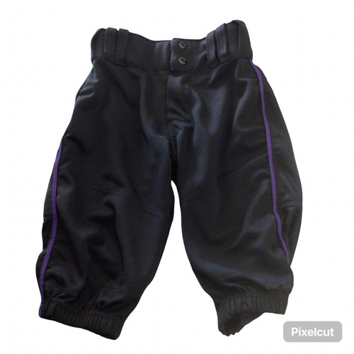 Vist Large View of Product Image Which is Used Alleson BASEBALL PANTS BB/SB Pant Boys Black XS