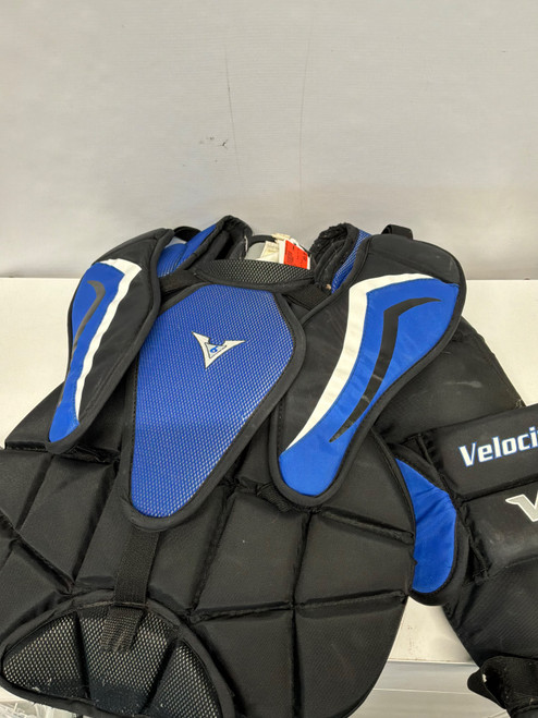 Vist Large View of Product Image Which is Used Vaughn V6 700 Junior Body Armor Black And Royal Blue M/L