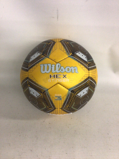 Vist Large View of Product Image Which is Used Wilson HEX STINGER All Size Soccer Ball Gold 3