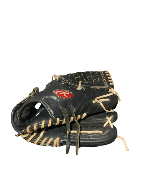 Vist Large View of Product Image Which is Used Rawlings HEART OF THE HIDE BB/SB Glove RH Throw Black 12"