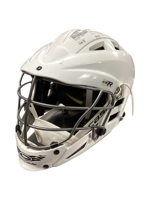 Vist Large View of Product Image Which is Used Cascade CS R Lacrosse Helmet White One Size