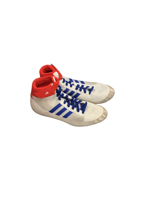 Vist Large View of Product Image Which is Used Adidas Wrestling Shoes White Youth 13.0
