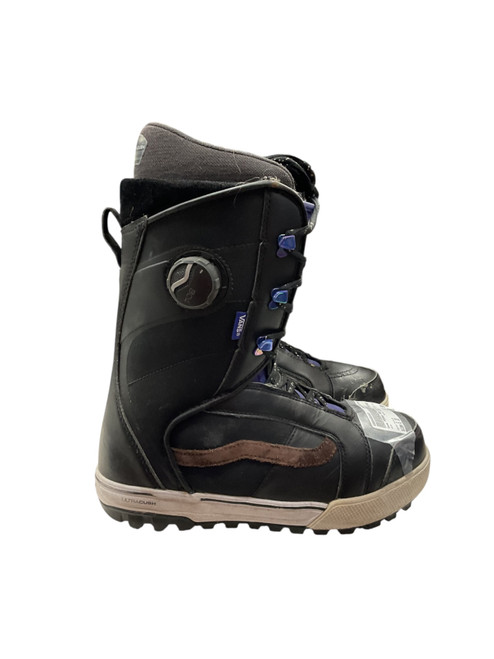 Vist Large View of Product Image Which is Used Vans FERRA PRO SZ 10 Mens Snowboard Boots Purple Senior 10