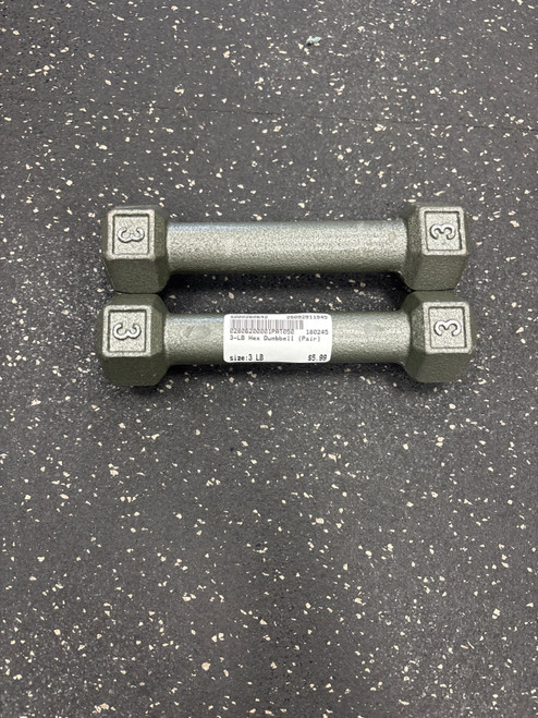 Vist Large View of Product Image Which is Used Hex Dumbbell (Pair) 3 lb