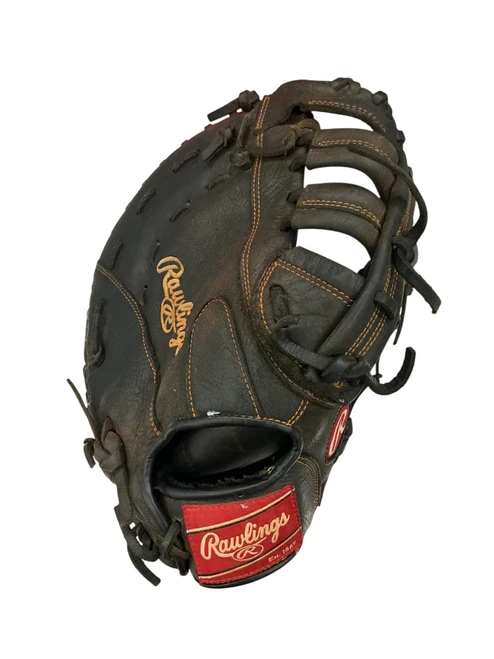 Vist Large View of Product Image Which is Used Rawlings RENEGADE BB/SB First Base RH Throw Black 12 1/2"