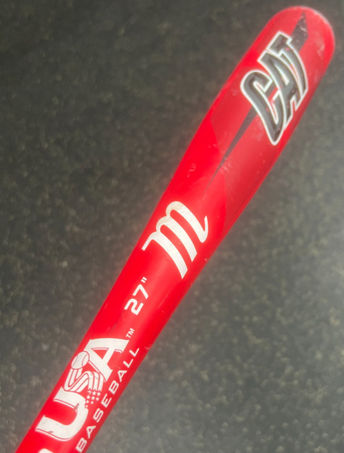 Vist Large View of Product Image Which is Used Marucci CAT BB/SB USA 2 5/8 Bat 27"