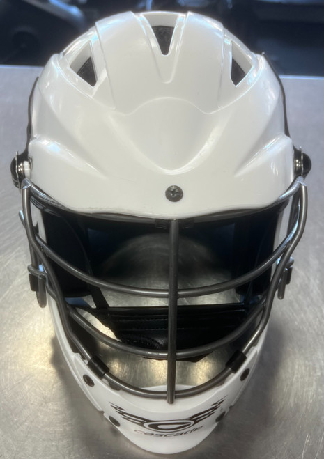 Vist Large View of Product Image Which is Used Cascade CS-R Lacrosse Helmet White One Size