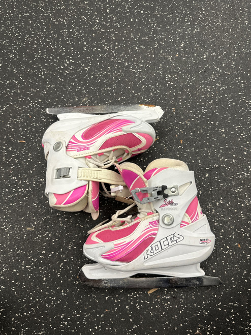 Vist Large View of Product Image Which is Used Rossignol ADJUSTABLE Girls Softboot Skate White Adjustable