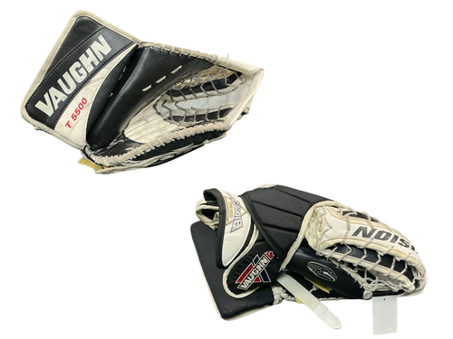 Vist Large View of Product Image Which is Used Vaughn VISION T 5500 Senior Goalie Catcher Black