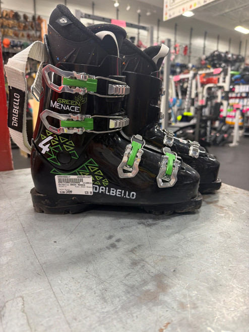 Vist Large View of Product Image Which is Used Dalbello GREEN MENACE Mens DH Ski Boot Black 245 MP - M06.5 - W07.5