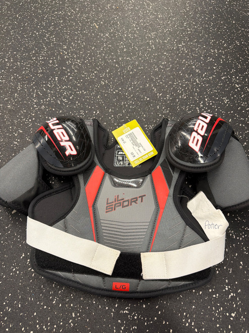 Vist Large View of Product Image Which is Used Bauer LIL SPORT Youth Shoulder Pads LG