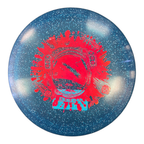 Vist Large View of Product Image Which is Used Discraft Z METALLIC METEOR Disc Golf Mid Range Royal Blue 176g