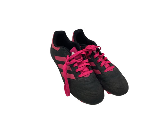 Vist Large View of Product Image Which is Used Adidas BLACK/PINK CLEATS Soccer Cleats Black And Pink Junior 03