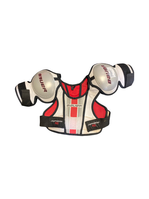 Vist Large View of Product Image Which is Used Bauer SUPREME PRO Youth Shoulder Pads SM