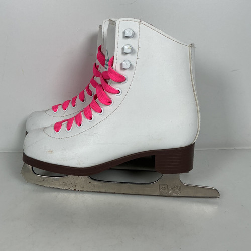 Vist Large View of Product Image Which is Used Jackson GLACIER 120 FIGURE SKATES Girls Figure Skate White Junior 03