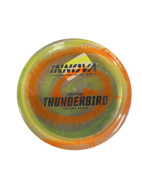Vist Large View of Product Image Which is Used Innova CHAMPION THUNDERBIRD DRIVER Disc Golf Driver Orange
