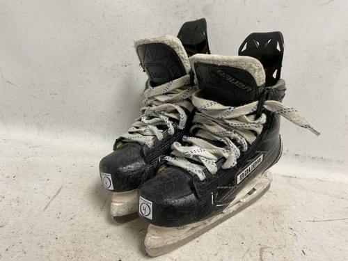 Vist Large View of Product Image Which is Used Bauer SUPREME 1S Intermediate Hockey Skate Black And Yellow Intermediate 4.0