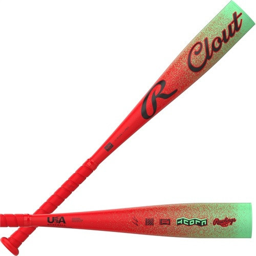 Vist Large View of Product Image Which is New 2027 Rawlings Clout RTB7C11 26" 15oz USA -11 T-Ball 2 5/8" Barrel Bat 26/15 