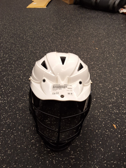 Vist Large View of Product Image Which is Used Cascade CPVR Lacrosse Helmet White S/M