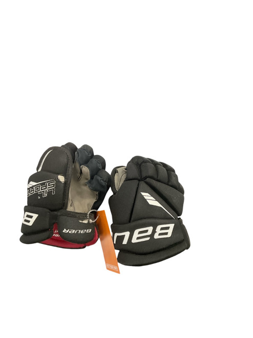Vist Large View of Product Image Which is Used Bauer LIL SPORT Junior Gloves Black 8"