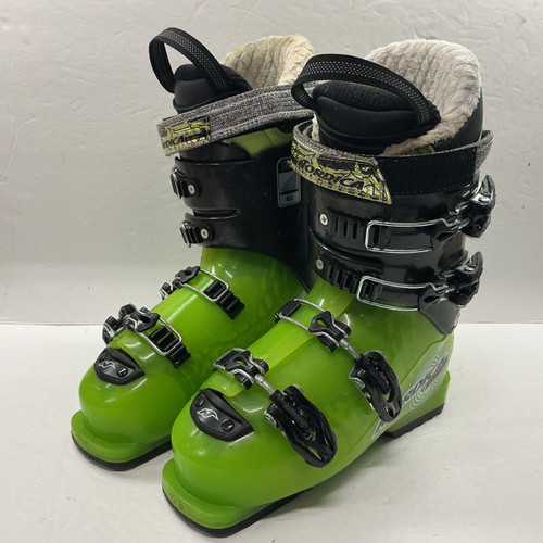 Vist Large View of Product Image Which is Used Nordica PATRON TEAM Boys DH Ski Boot Green 235 MP - J05.5 - W06.5