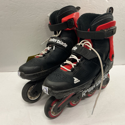 Vist Large View of Product Image Which is Used Rollerblade MICROBLADE Senior Roller Quad Skates Red Adjustable