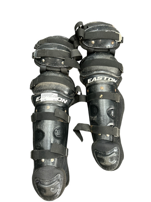 Vist Large View of Product Image Which is Used Rawlings JR YOUTH LEG GUARDS Catchers Leg Guards Black Youth