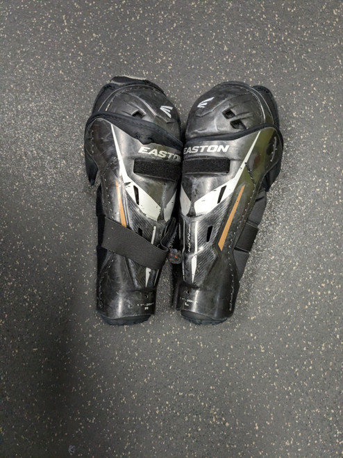 Vist Large View of Product Image Which is Used Easton STEALTH Junior Shin Guards Black 11"