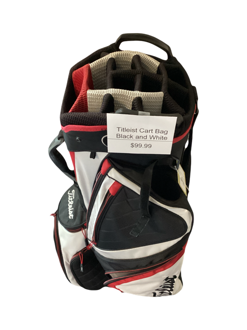 Vist Large View of Product Image Which is Used Titleist CART BAG Mens Cart Bag Black And White