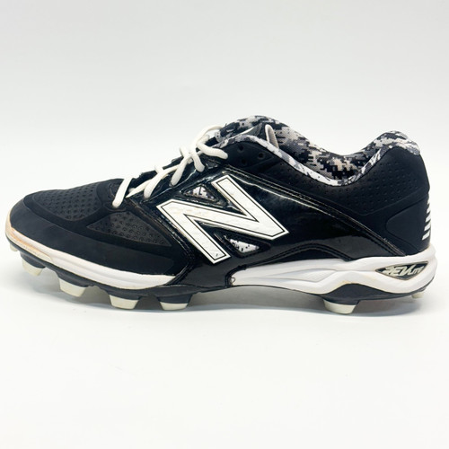 Vist Large View of Product Image Which is Used New Balance REVLITE BB/SB Cleats Black And White Senior 13