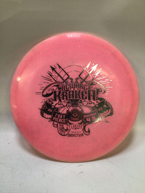 Vist Large View of Product Image Which is Used Innova CHAMP KRAKEN 178G Disc Golf Driver Pink
