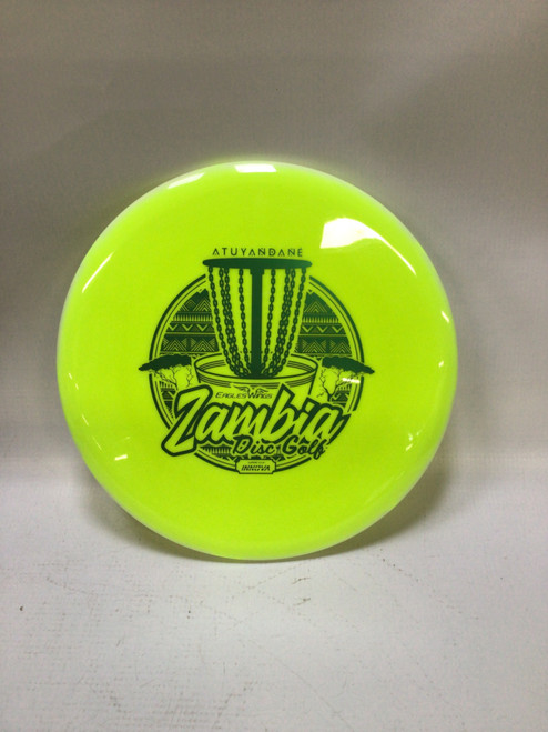 Vist Large View of Product Image Which is Used Innova ZAMBIA Disc Golf Driver Optic Yellow 180g