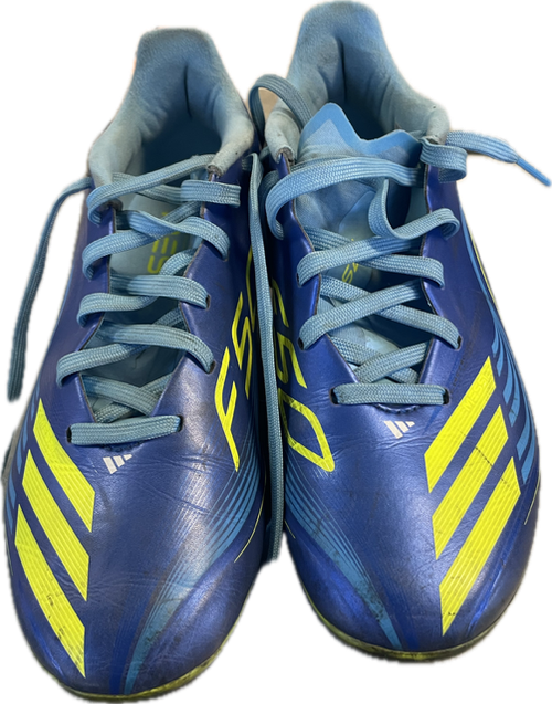Vist Large View of Product Image Which is Used Adidas Soccer Cleats Royal Blue Junior 04
