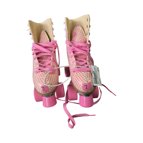 Vist Large View of Product Image Which is Used Impala SIDEWALK QUADS SZ 7 Senior Roller Quad Skates Pink Senior 7