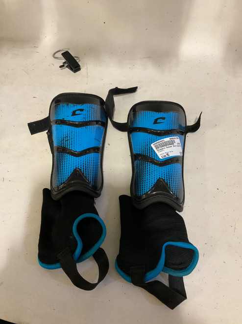 Vist Large View of Product Image Which is Used Champro Soccer Shin Guards Adult Royal Blue MD