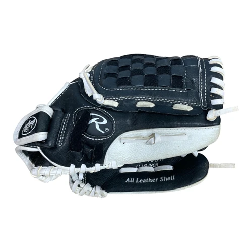 Vist Large View of Product Image Which is Used Rawlings HFP115BW BB/SB Glove RH Throw Black 11 1/2"