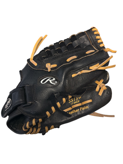 Vist Large View of Product Image Which is Used Rawlings RGB BB/SB Glove RH Throw Black 13"